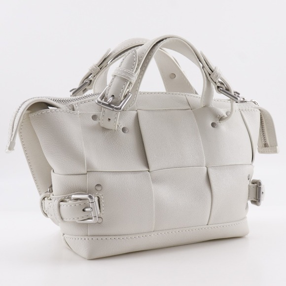 BOTTEGA VENETA White Leather Intrecciato Bag - Picture 3 of 16